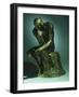 The Thinker, Le Penseur, Bronze with Black Patina, c.1880-1882-Auguste Rodin-Framed Giclee Print