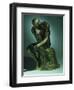 The Thinker, Le Penseur, Bronze with Black Patina, c.1880-1882-Auguste Rodin-Framed Giclee Print