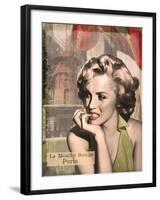 The Thinker Red Lips-Consani Chris-Framed Art Print