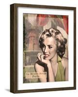 The Thinker Red Lips-Consani Chris-Framed Art Print