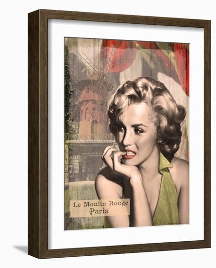 The Thinker Red Lips-Consani Chris-Framed Art Print