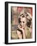 The Thinker Red Lips-Consani Chris-Framed Art Print