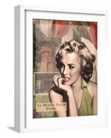 The Thinker Red Lips-Consani Chris-Framed Art Print