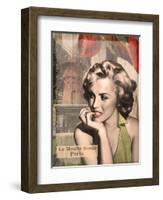 The Thinker Red Lips-Consani Chris-Framed Art Print