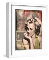 The Thinker Red Lips-Consani Chris-Framed Art Print