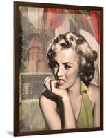 The Thinker Red Lips-Chris Consani-Framed Art Print