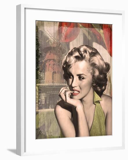 The Thinker Red Lips-Chris Consani-Framed Art Print