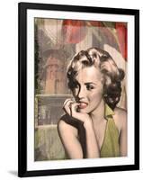 The Thinker Red Lips-Chris Consani-Framed Art Print