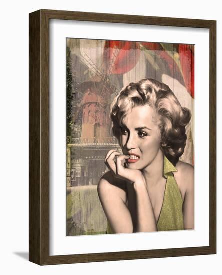 The Thinker Red Lips-Chris Consani-Framed Art Print