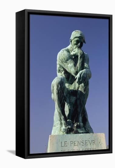 The Thinker-Auguste Rodin-Framed Stretched Canvas