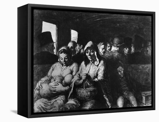 The Third Class Carriage, circa 1862-64-Honore Daumier-Framed Stretched Canvas