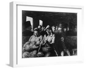 The Third Class Carriage, circa 1862-64-Honore Daumier-Framed Giclee Print