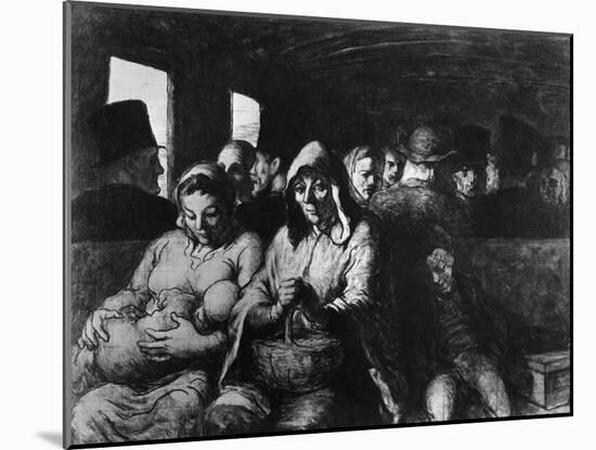 The Third Class Carriage, circa 1862-64-Honore Daumier-Mounted Giclee Print