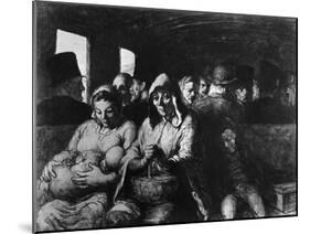 The Third Class Carriage, circa 1862-64-Honore Daumier-Mounted Giclee Print