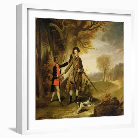 The Third Duke of Richmond (1735-1806) Out Shooting with His Servant, c.1765-Johann Zoffany-Framed Giclee Print