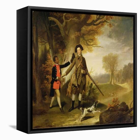 The Third Duke of Richmond (1735-1806) Out Shooting with His Servant, c.1765-Johann Zoffany-Framed Stretched Canvas