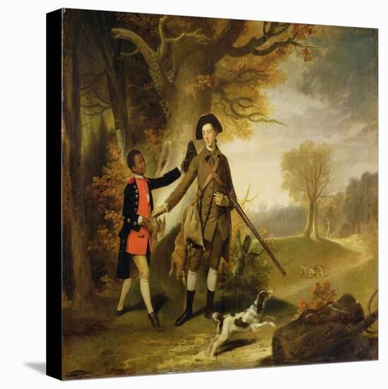 The Third Duke of Richmond (1735-1806) Out Shooting with His Servant, c.1765-Johann Zoffany-Stretched Canvas