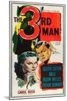 The Third Man, Alida Valli, Joseph Cotten on US poster art, 1949-null-Mounted Art Print