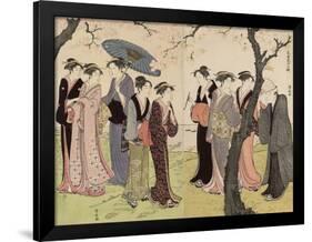 The Third Month (Sangatsu), from the Series Twelve Months in the South (Minami Juni Ko), C.1784-Torii Kiyonaga-Framed Giclee Print