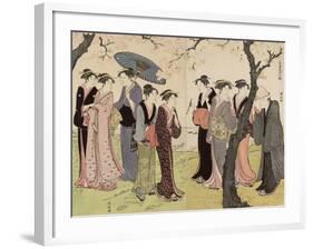 The Third Month (Sangatsu), from the Series Twelve Months in the South (Minami Juni Ko), C.1784-Torii Kiyonaga-Framed Giclee Print