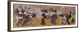 The Third Month, Triptych (From the Series Twelve Months by Two-Utagawa Toyohiro-Framed Giclee Print