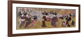 The Third Month, Triptych (From the Series Twelve Months by Two-Utagawa Toyohiro-Framed Giclee Print