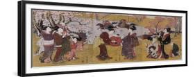 The Third Month, Triptych (From the Series Twelve Months by Two-Utagawa Toyohiro-Framed Giclee Print