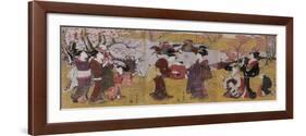The Third Month, Triptych (From the Series Twelve Months by Two-Utagawa Toyohiro-Framed Giclee Print