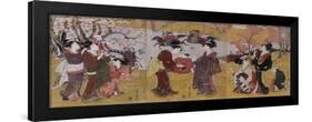 The Third Month, Triptych (From the Series Twelve Months by Two-Utagawa Toyohiro-Framed Giclee Print