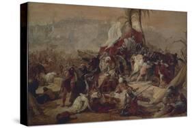 The Thirst of the First Crusaders Suffered in Jerusalem, 1837-Francesco Hayez-Stretched Canvas
