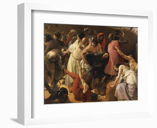 The Thirst Suffered by the First Crusaders in Jerusalem, Detail, 1836-1850-Francesco Hayez-Framed Giclee Print