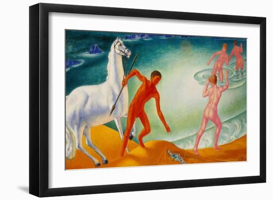 The Thirsty Warrior, 1915-Kosjma Ssergej Petroff-Wodkin-Framed Giclee Print