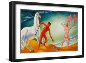 The Thirsty Warrior, 1915-Kosjma Ssergej Petroff-Wodkin-Framed Giclee Print