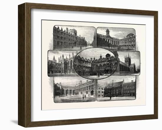 The Thirteenth and Fourteenth Century Colleges of Oxford University-null-Framed Giclee Print