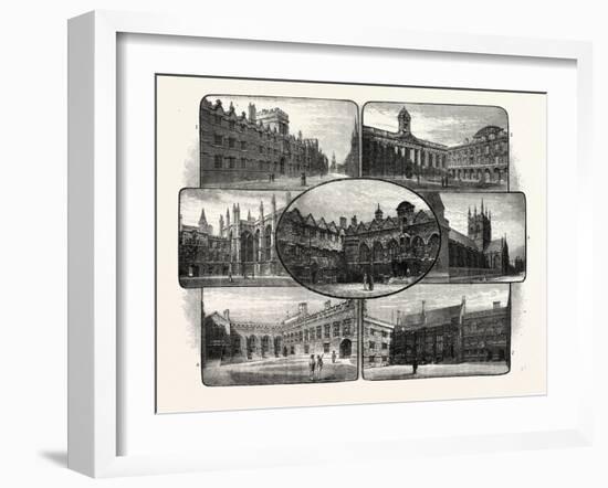 The Thirteenth and Fourteenth Century Colleges of Oxford University-null-Framed Giclee Print