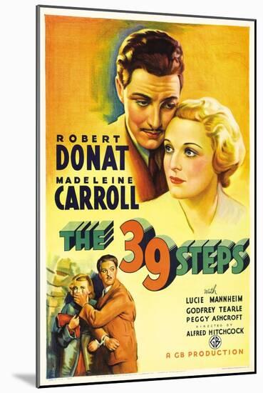 The Thirty-nine Steps, 1935, "The 39 Steps" Directed by Alfred Hitchcock-null-Mounted Giclee Print