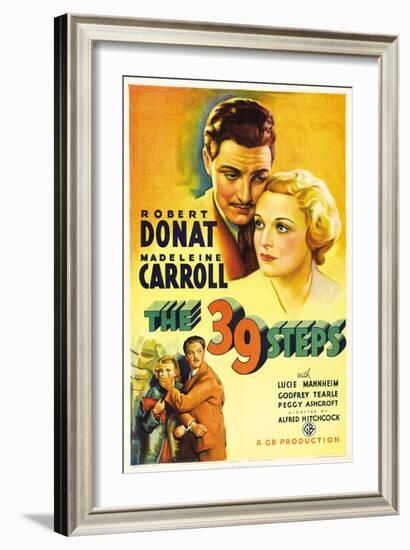 The Thirty-nine Steps, 1935, "The 39 Steps" Directed by Alfred Hitchcock-null-Framed Giclee Print