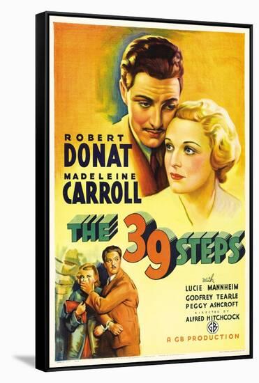 The Thirty-nine Steps, 1935, "The 39 Steps" Directed by Alfred Hitchcock-null-Framed Stretched Canvas