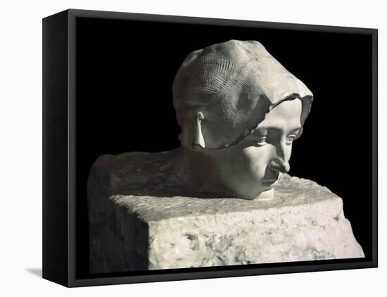 The Thought, Unfinished Portrait of Camille Claudel, Rodin's Pupil-Auguste Rodin-Framed Stretched Canvas