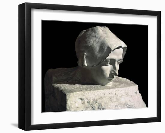 The Thought, Unfinished Portrait of Camille Claudel, Rodin's Pupil-Auguste Rodin-Framed Photo