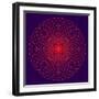 The Thousand Petal Lotus; an Important Sacred Symbol in the Buddhism and Hinduism. Purple.-imagewriter-Framed Art Print
