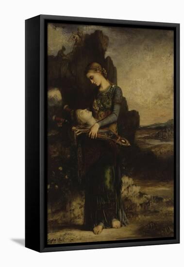 The Thracian Girl Carrying the Head of Orpheus, c.1865-Gustave Moreau-Framed Stretched Canvas