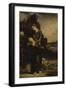 The Thracian Girl Carrying the Head of Orpheus, c.1865-Gustave Moreau-Framed Premium Giclee Print