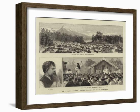 The Threatened Maori Rising in New Zealand-null-Framed Giclee Print