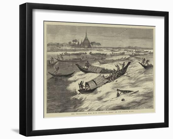 The Threatened War with Burmah, a Bore on the Sitang River-Joseph Nash-Framed Giclee Print