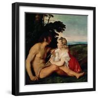 The Three Ages (Detail)-Titian (Tiziano Vecelli)-Framed Giclee Print