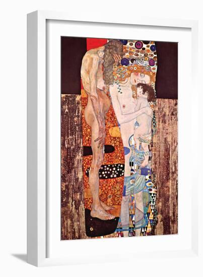 The Three Ages of a Woman-Gustav Klimt-Framed Art Print