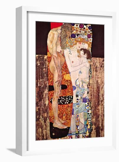 The Three Ages of a Woman-Gustav Klimt-Framed Art Print