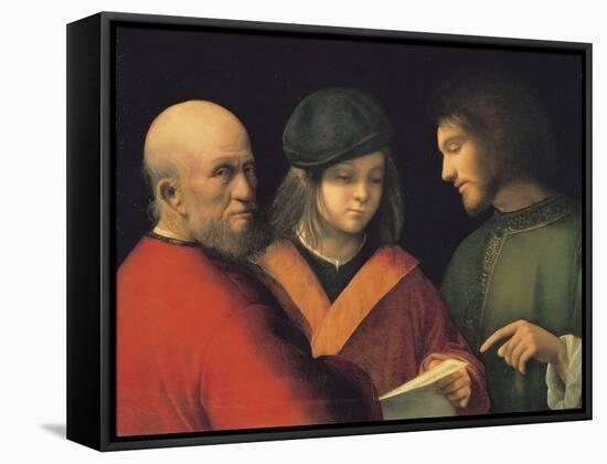 The Three Ages of Man (Reading a Son), C. 1501-Giorgione-Framed Stretched Canvas