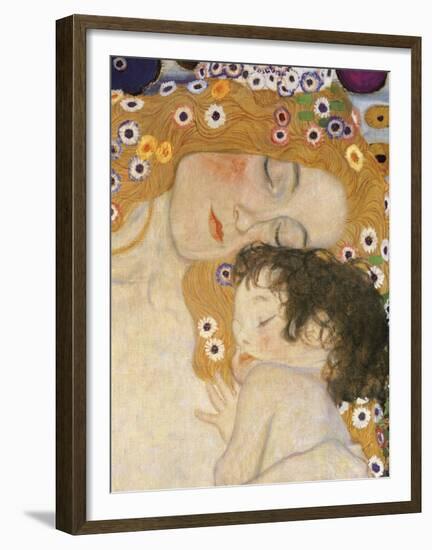 The Three Ages of Woman (detail)-Gustav Klimt-Framed Art Print